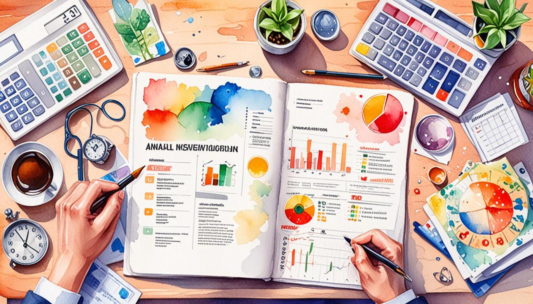 Annual routine for reviewing investments, debts, and total assets
